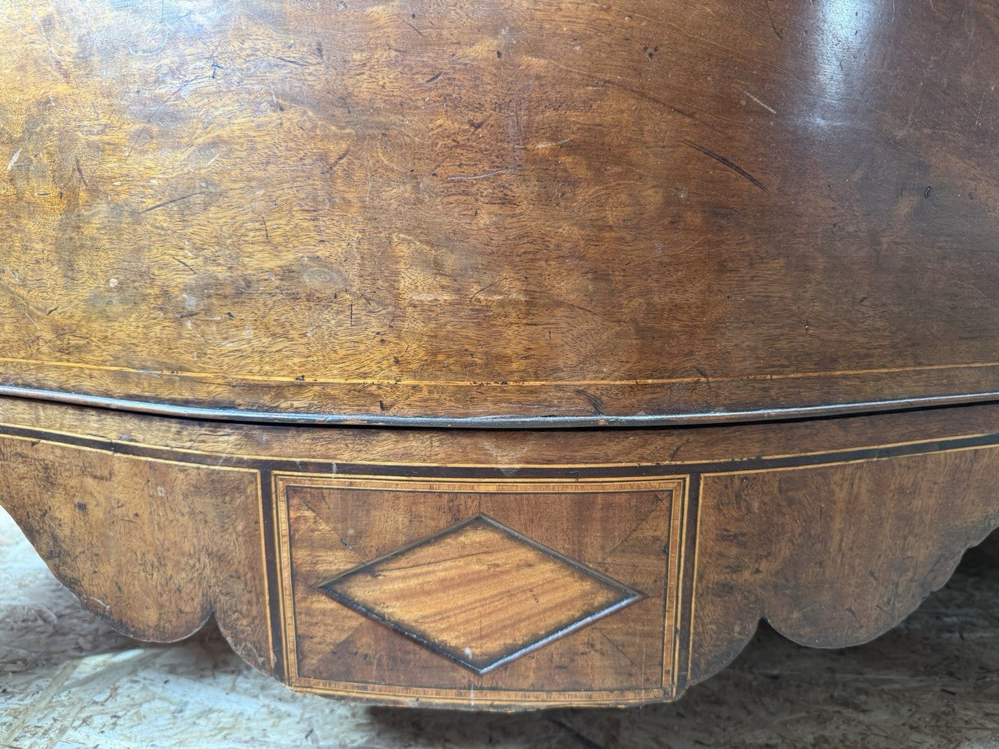 Antique Mahogany Serpentine Chest Of Drawers