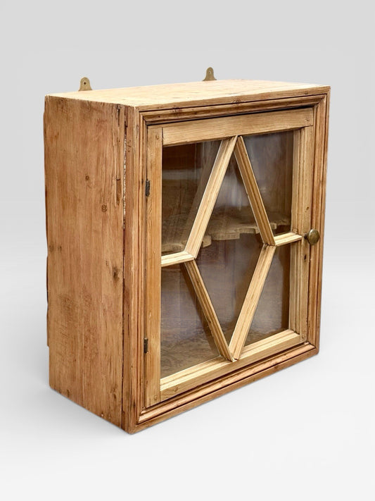 Antique Victorian Pine Wall Mounted Hanging Shelf Unit Rustic Kitchen