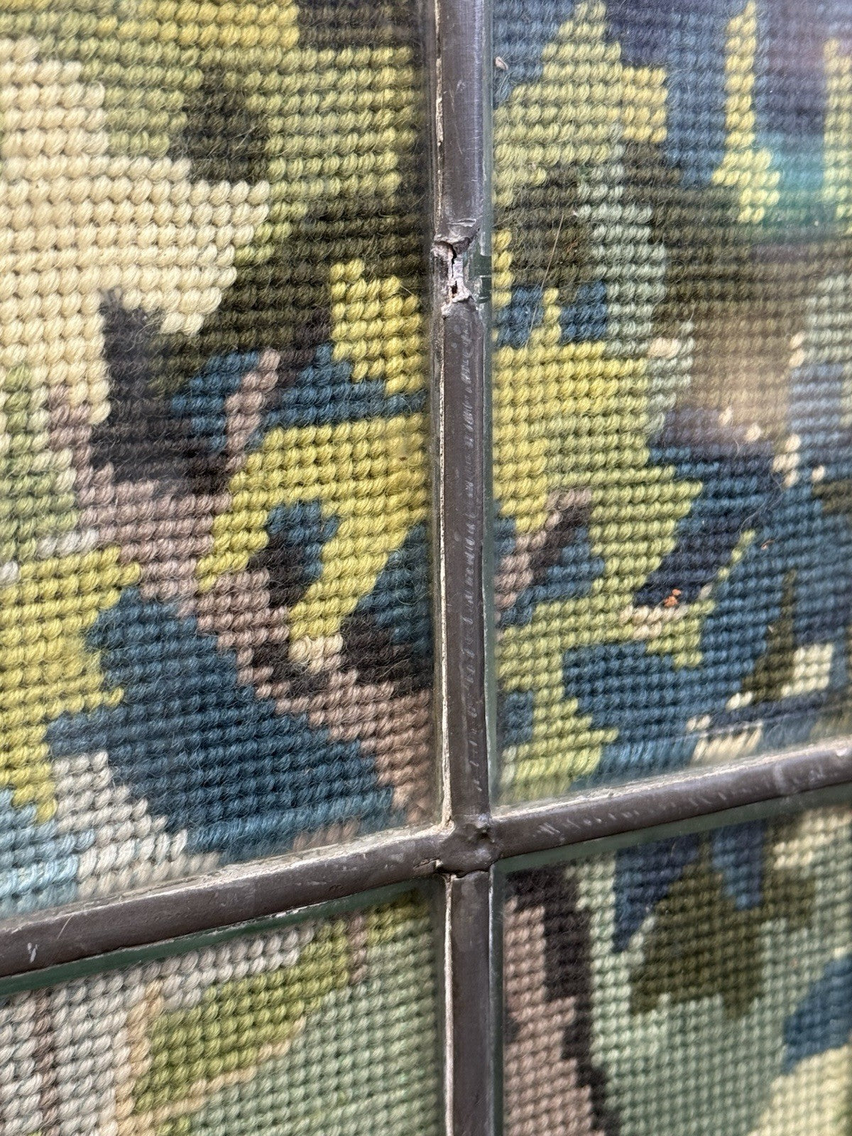 Victorian Glass Fire Screen