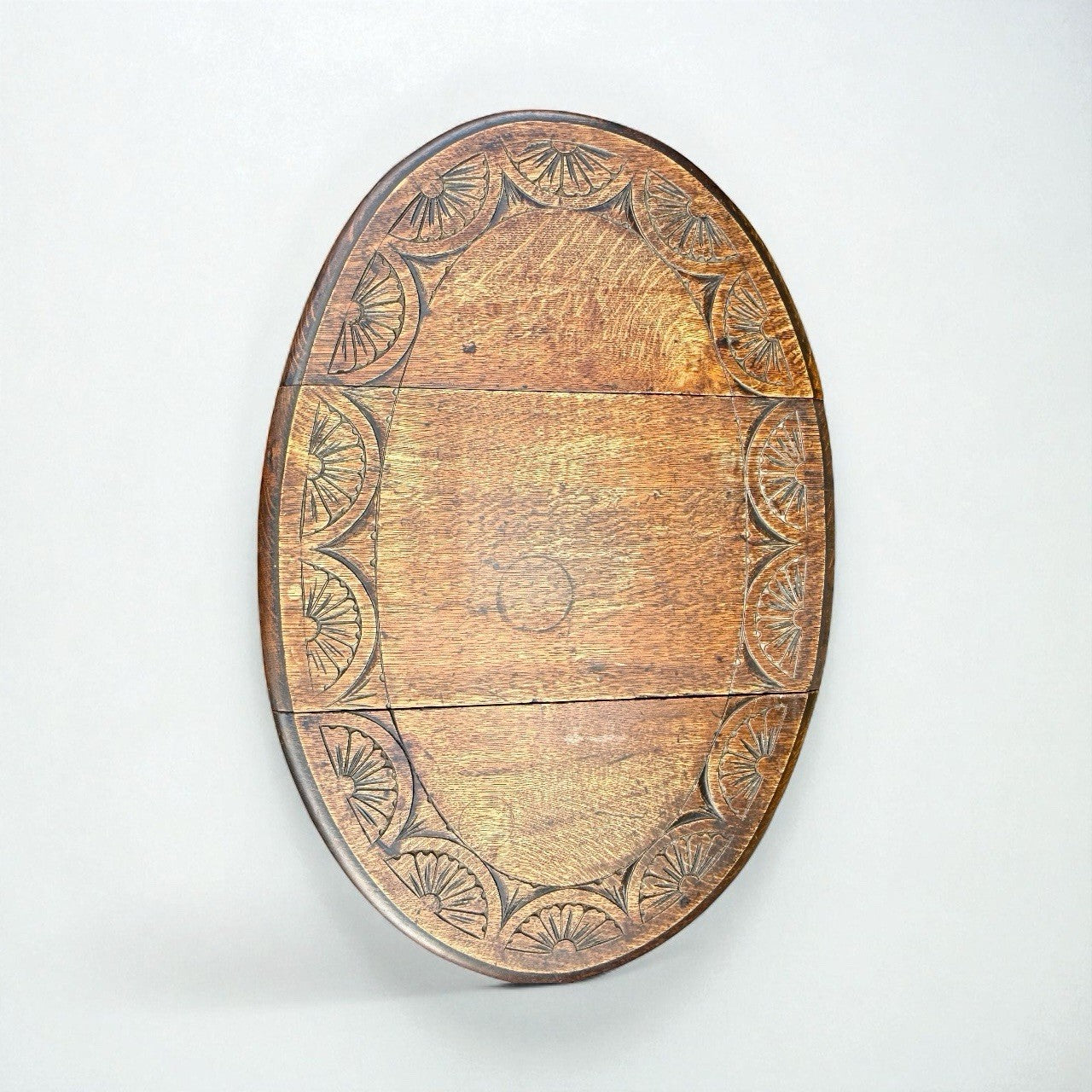 Antique Solid Oak Bobbin Turned Leg Drop Leaf Gate Leg Table Oval Occasional