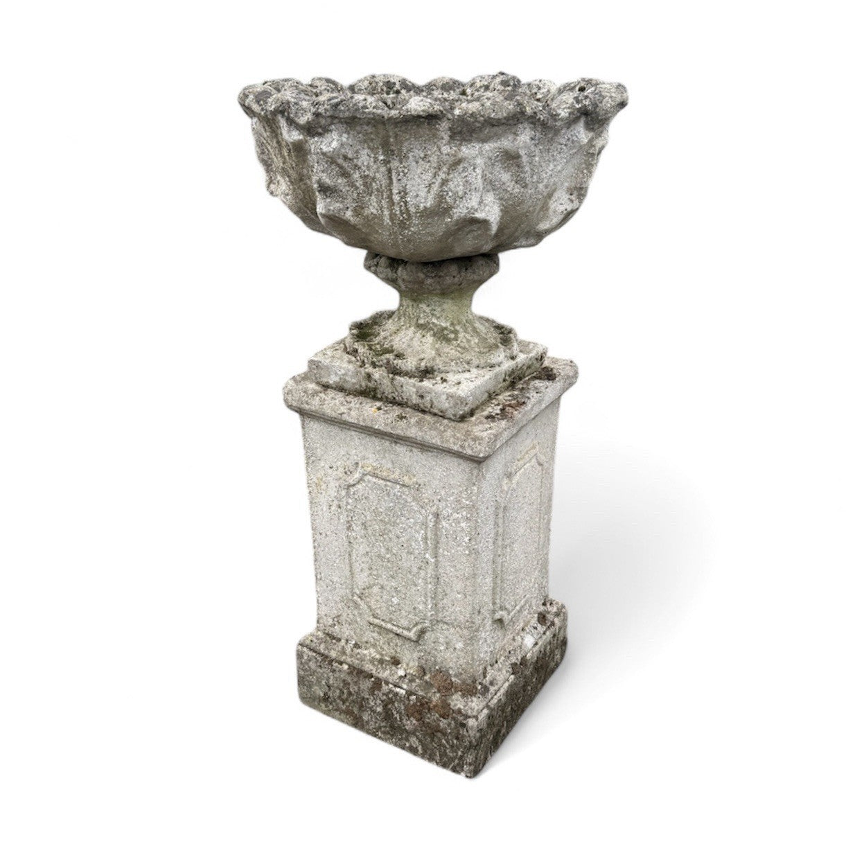 Large Stone Planter On Pedestal