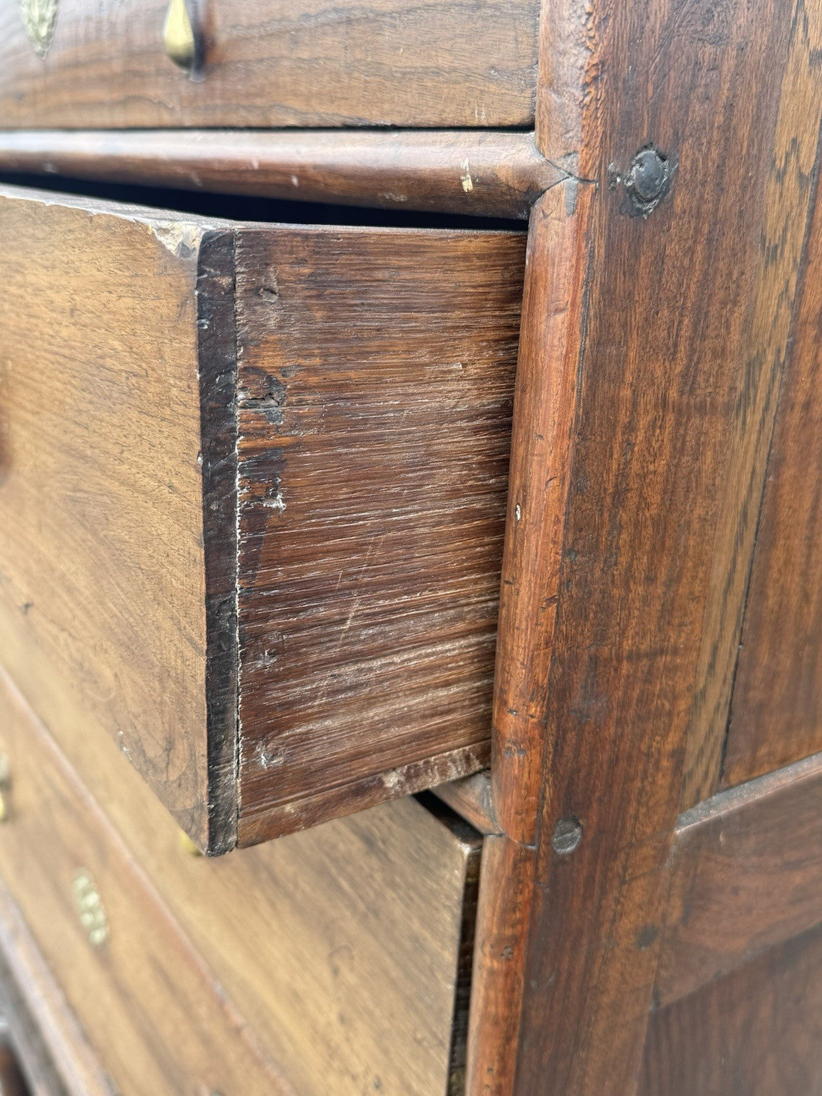 18th Century Antique Oak Chest on Stand Georgian Cabinet Drawer Storage Cupboard
