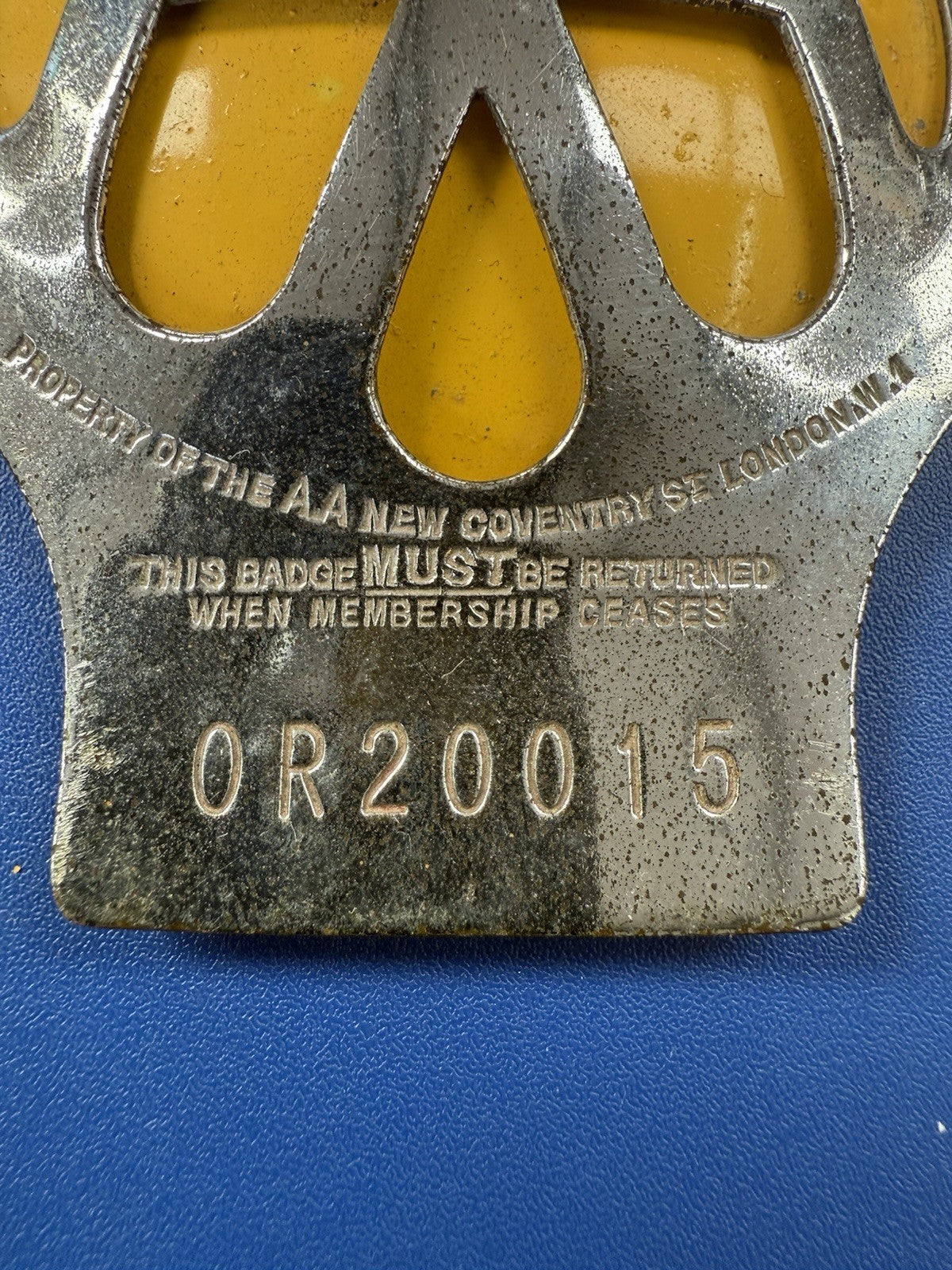 Vintage AA Car Badge 0R20015