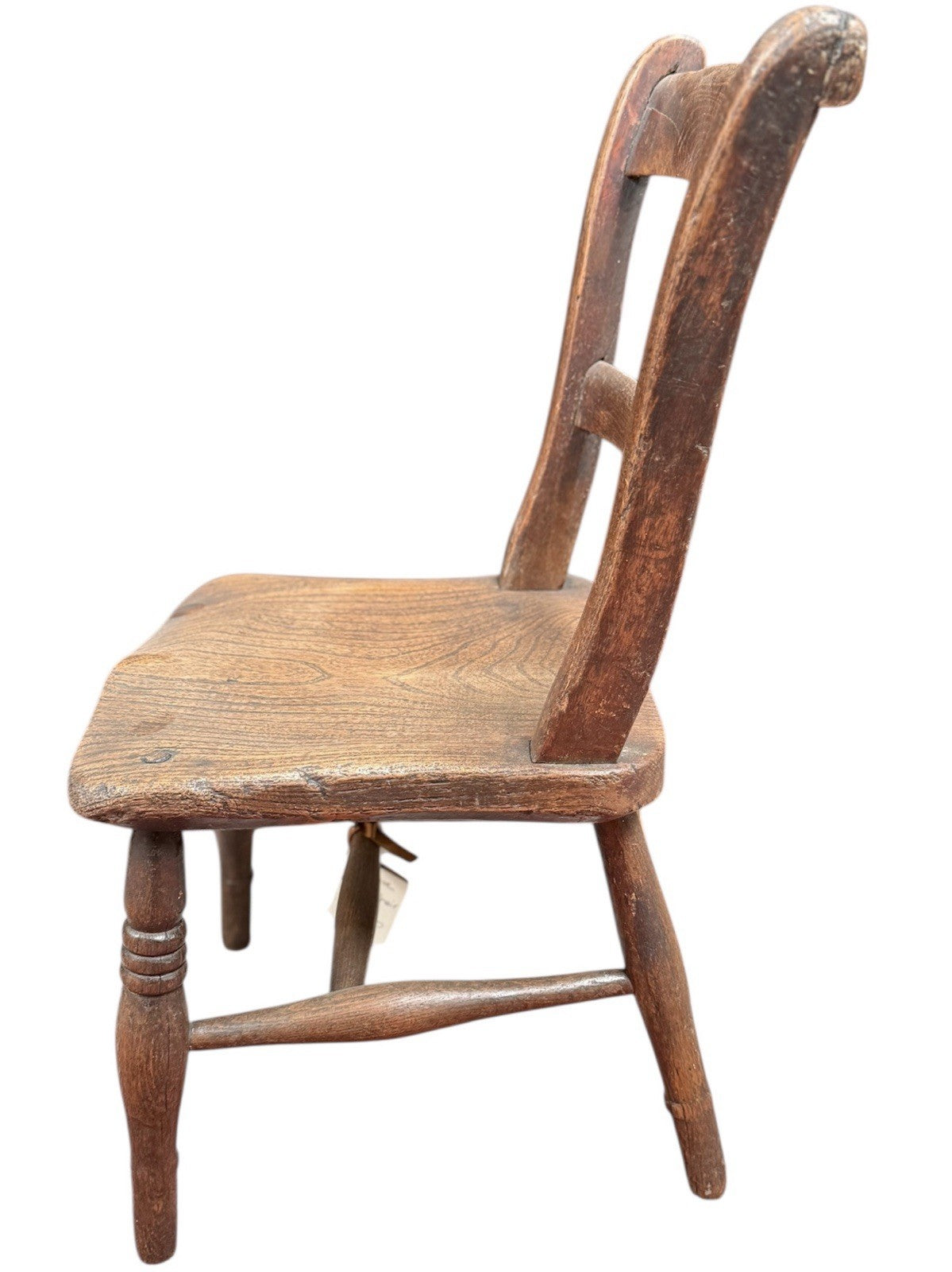 Antique Victorian Bar Back Children's Kitchen Chair in Oak