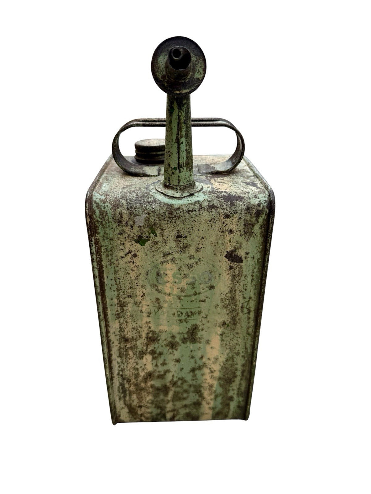 Vintage 1950s Esso Paraffin Petrol oil/water can original unrestored
