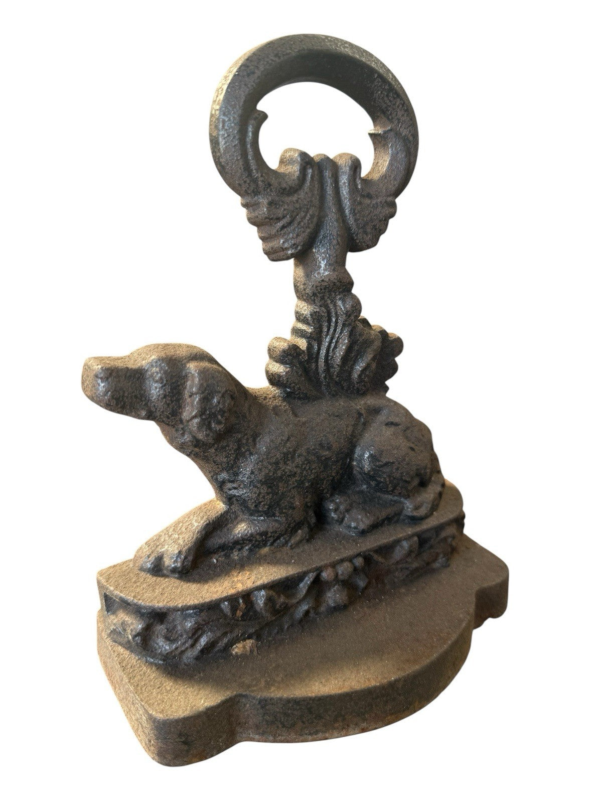 Cast Iron Dog Door Stop 