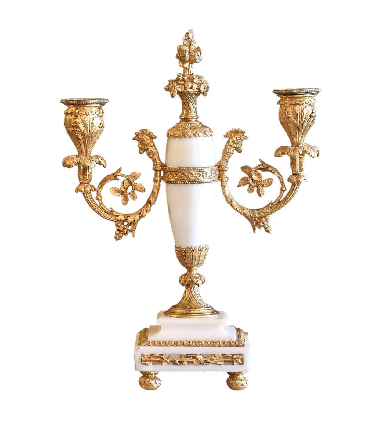 19th Century Antique French Gilt Bronze & Marble Mantel Clock Garniture c1890