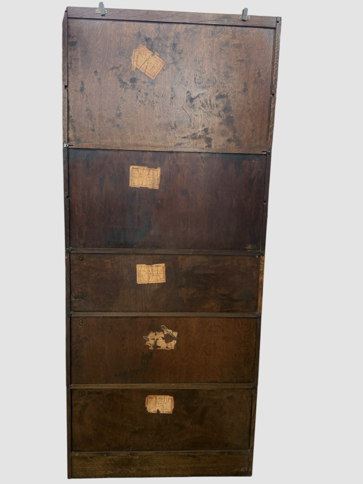 Antique Mahogany Waterfall Stacking Bookcase Graduated Sections Display Cabinet