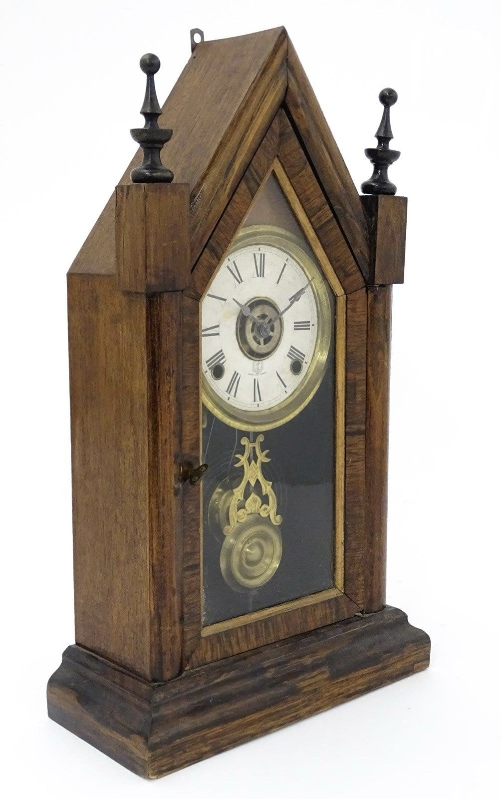 Portuguese Batalha Mantle Clock By Carvalho E Irmao 8 Day Movement