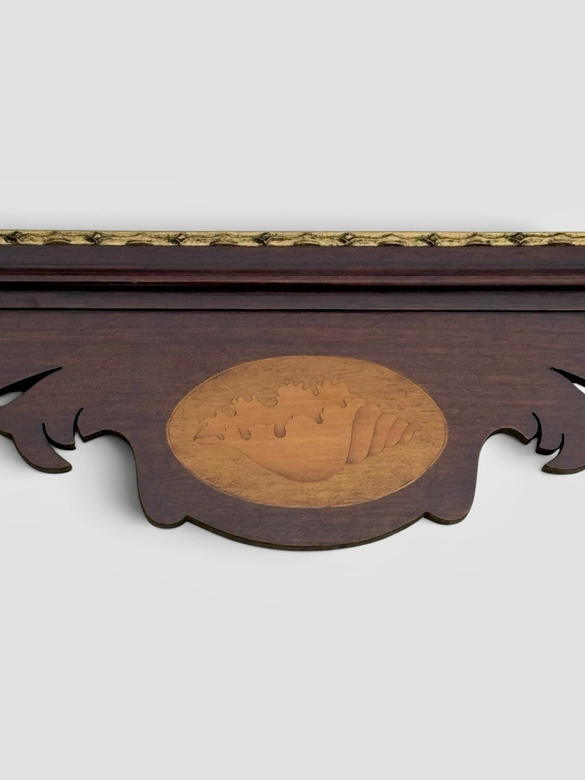 Antique Georgian Style Mahogany Wall Mirror Ho Ho Bird Carved Frame c1890