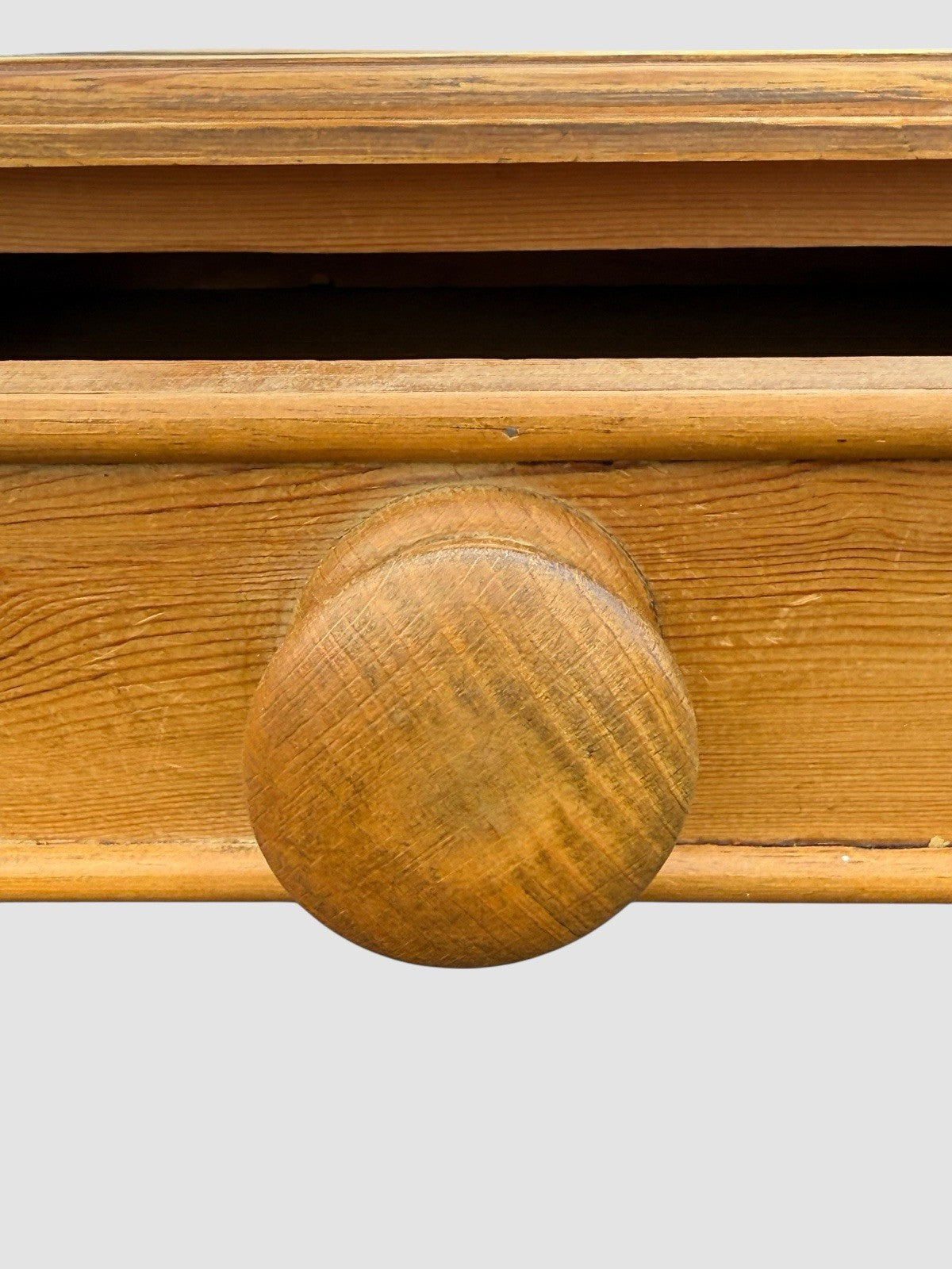 Vintage Pine Writing Desk with Leather Top Insert