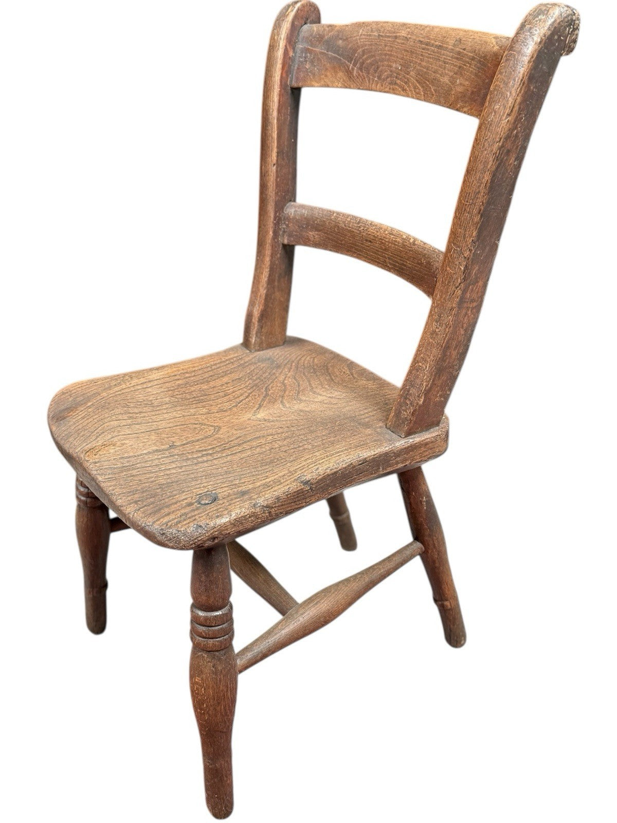 Antique Victorian Bar Back Children's Kitchen Chair in Oak