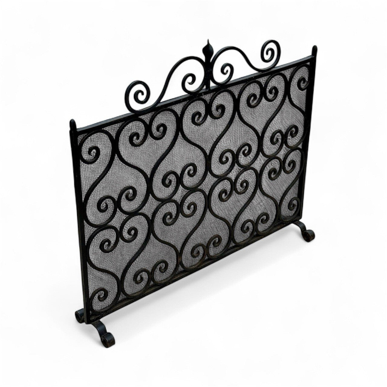 Antique Wrought Iron Fire Screen