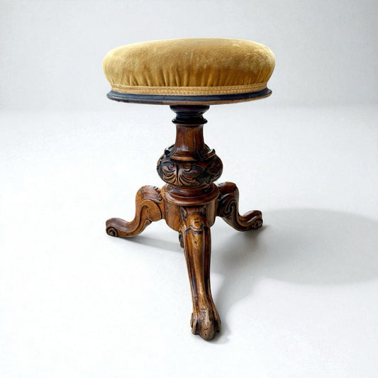 Antique Rosewood Piano Stool By Howe