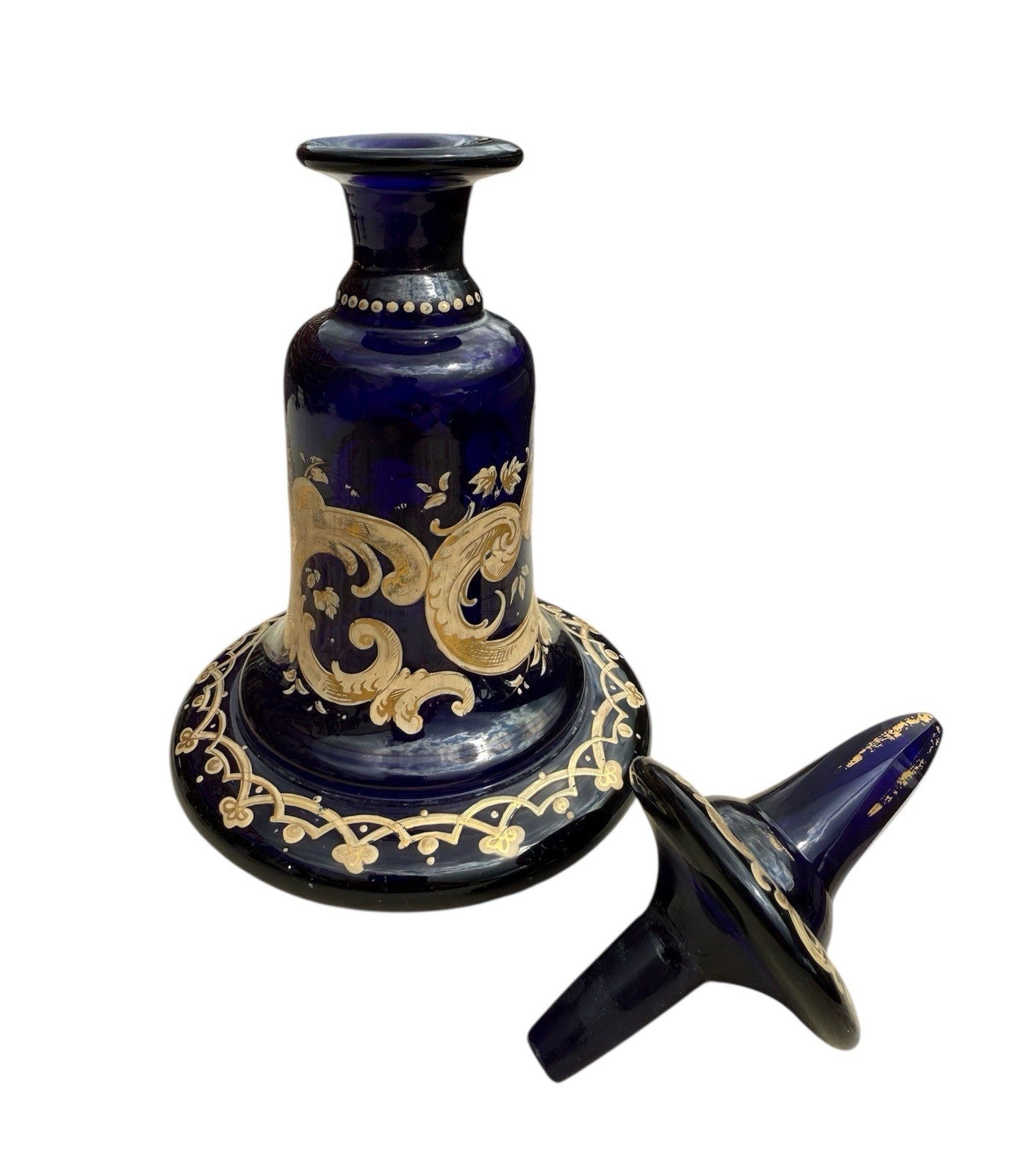 Early Victorian Colbolt Blue Glass Perfume/Scent Bottle c.1860s