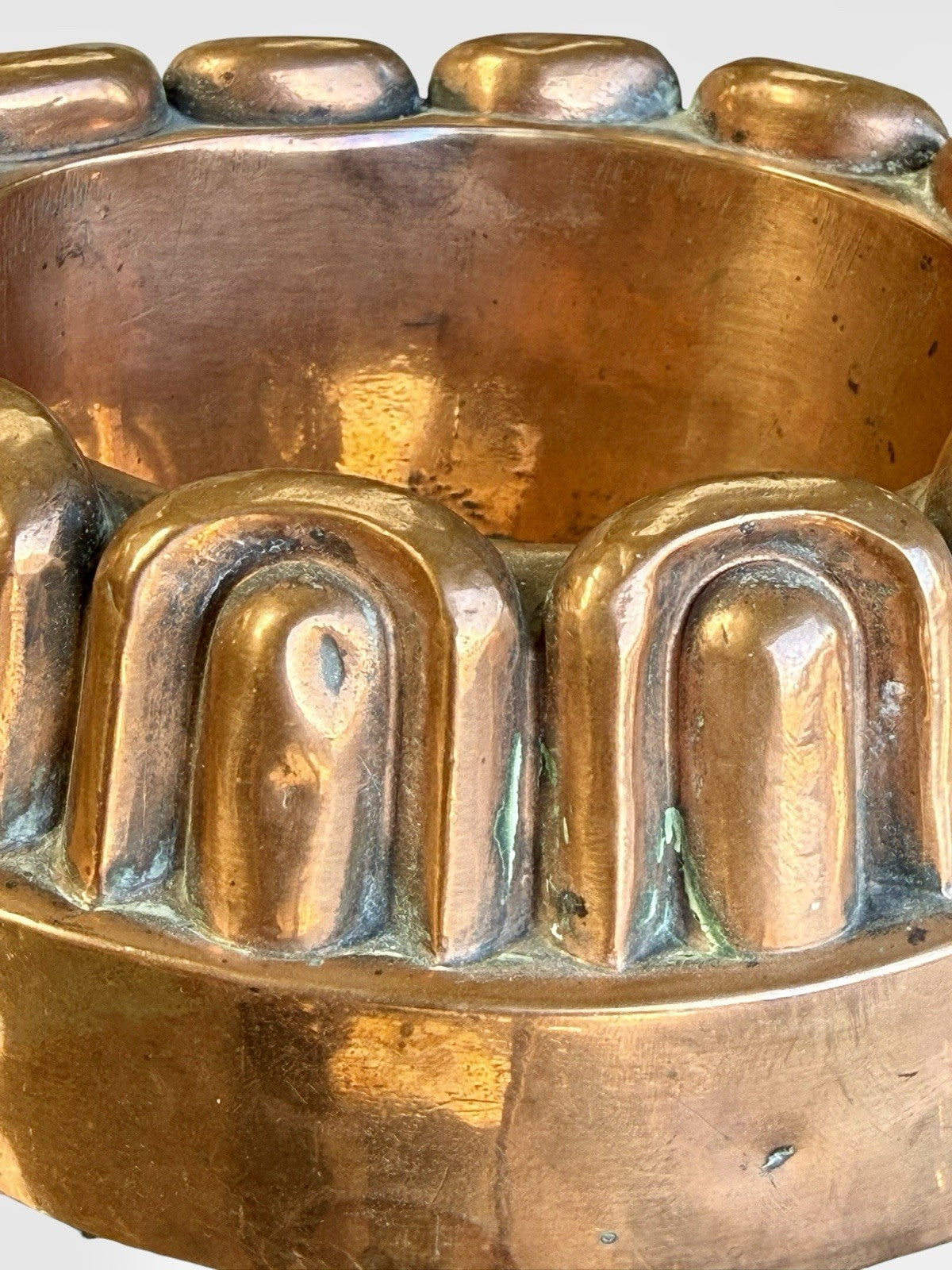 Antique Victorian Copper Jelly Mould Tin Lined Kitchenalia Baking Collectable