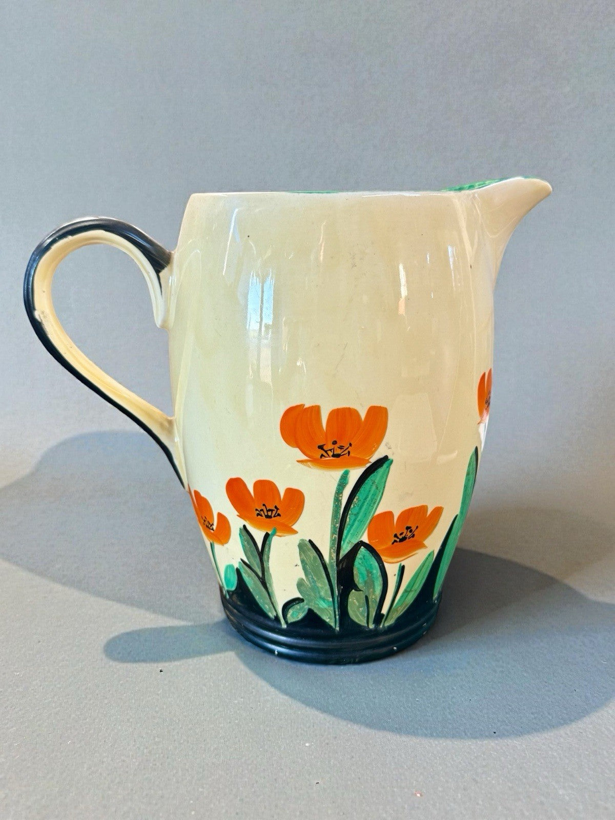 Vintage Myott Lemonade Jug English Staffordshire Pottery Serving Pitcher