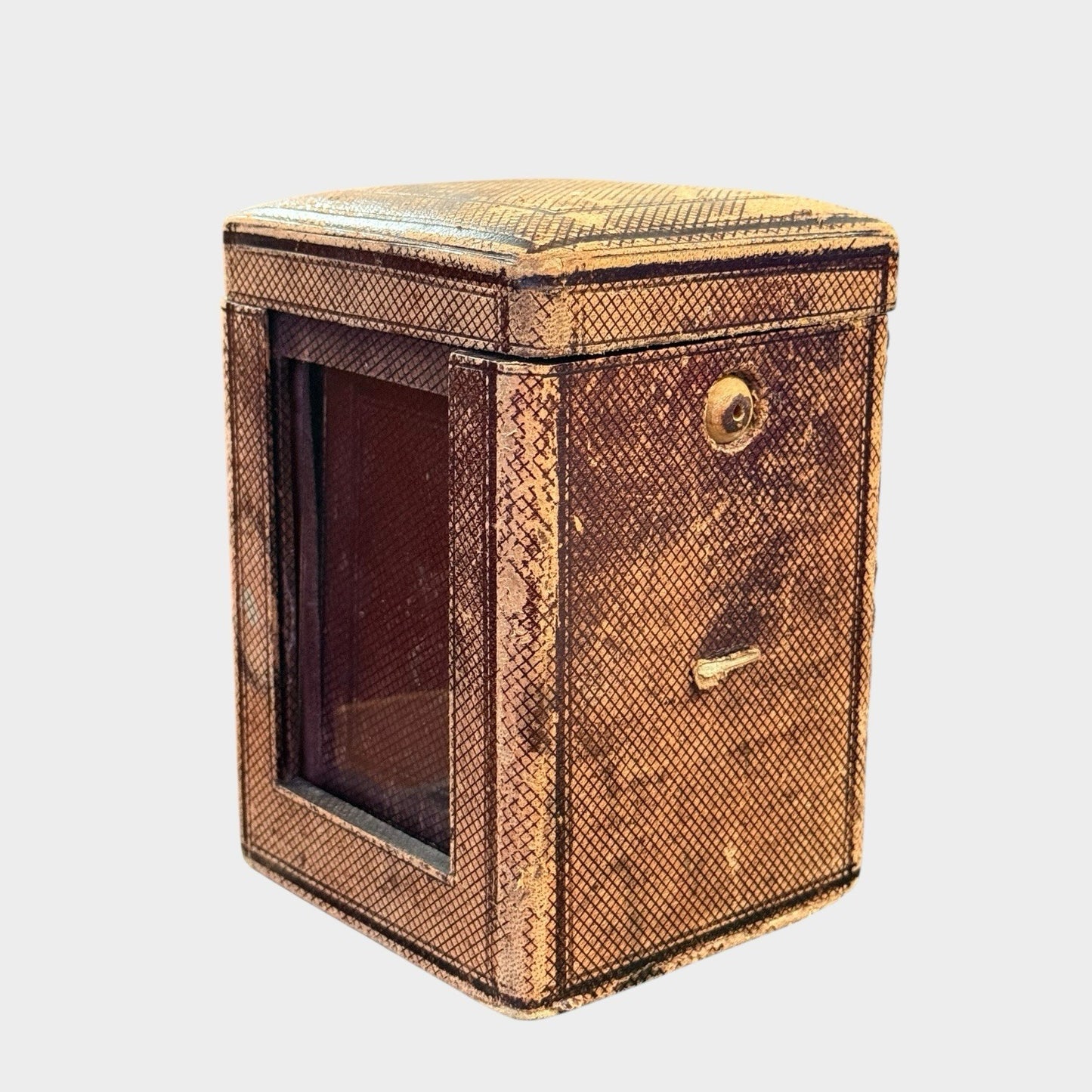 Antique French Brass Carriage Clock Cased Timepiece