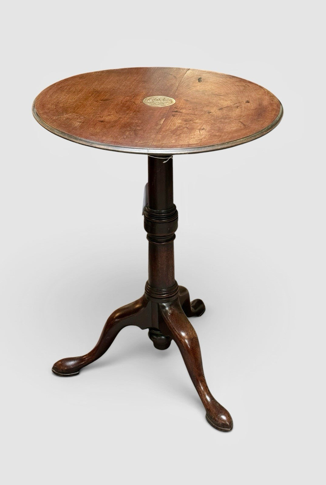 Antique Georgian Style Mahogany Tripod Side Table Wine Table