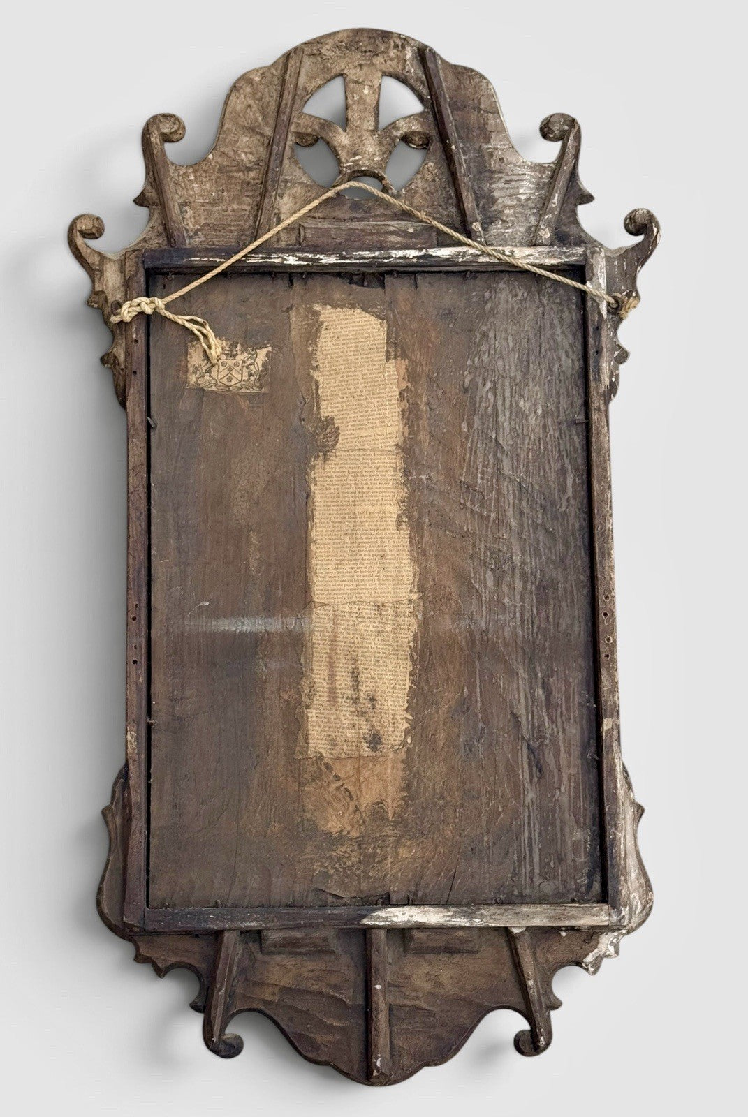 Antique Georgian George III Walnut Wall Mirror Original Glass c1790 75x43cm