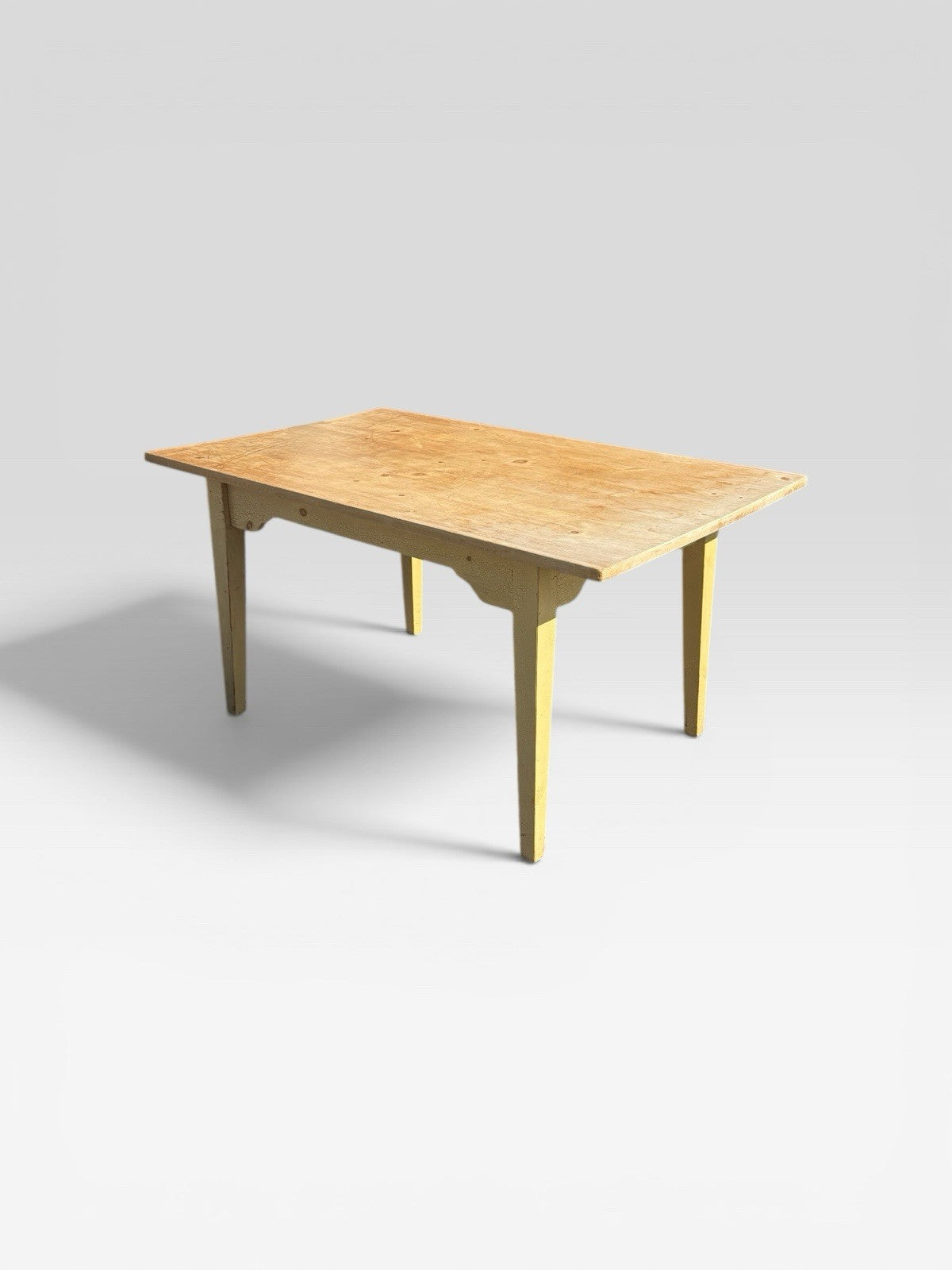 Retro Pine Farmhouse Table Rustic Kitchen Dining Country Vintage