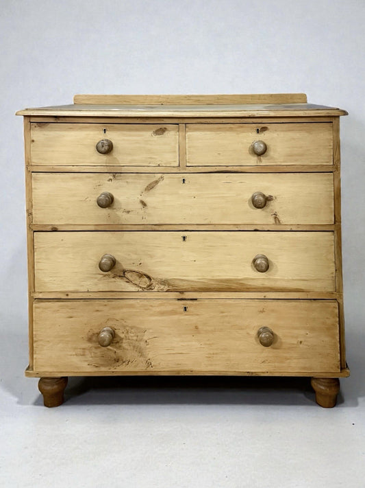 Antique Victorian Pine Chest of Drawers Original Period Furniture