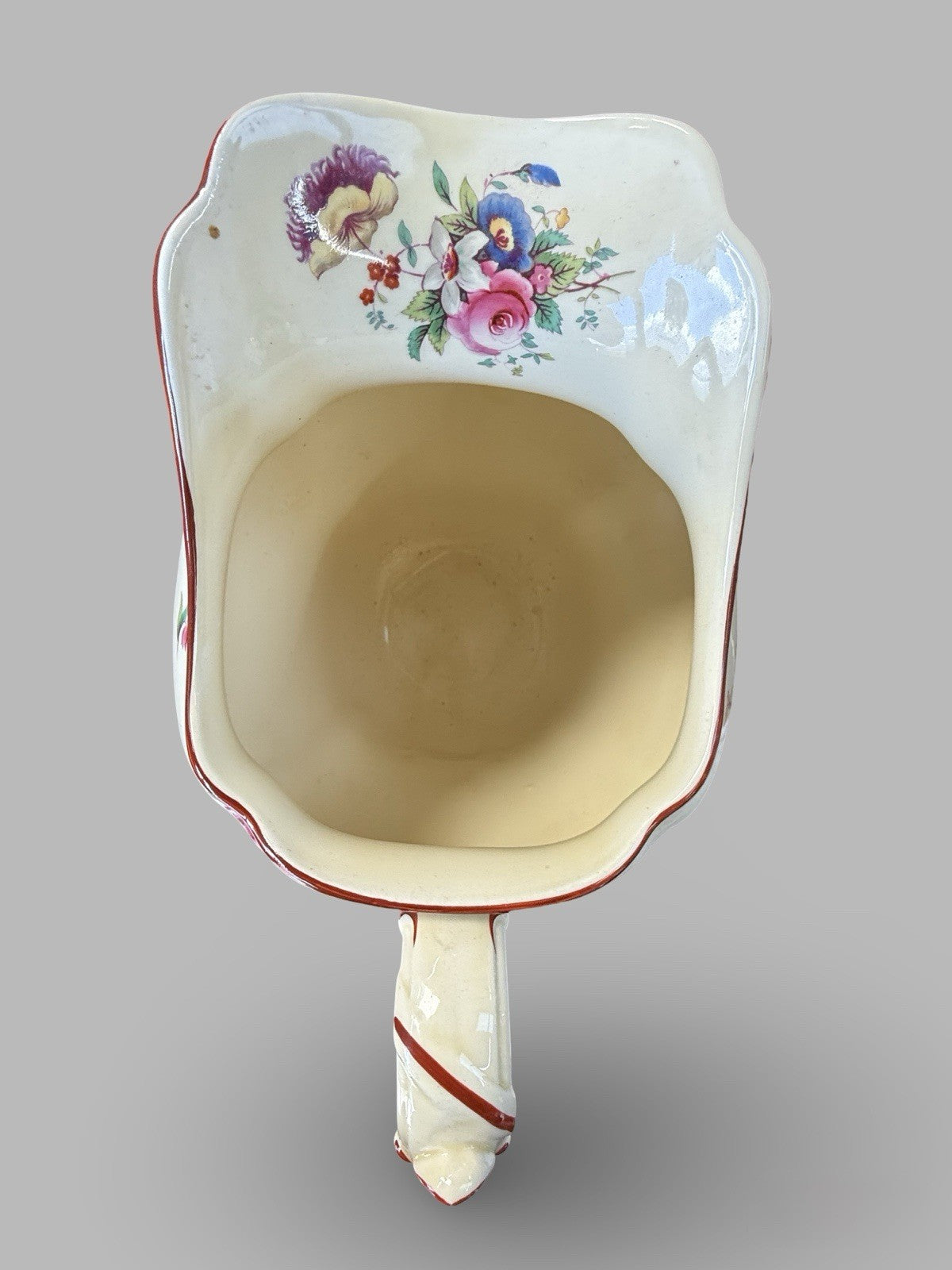 Large Antique Coalport Ceramic Jug Floral Pattern English Vintage
