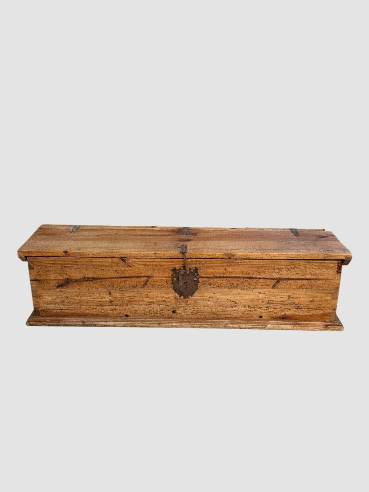 Antique Pine Large Chest Storage Trunk Rustic Blanket Box Coffee Table UK