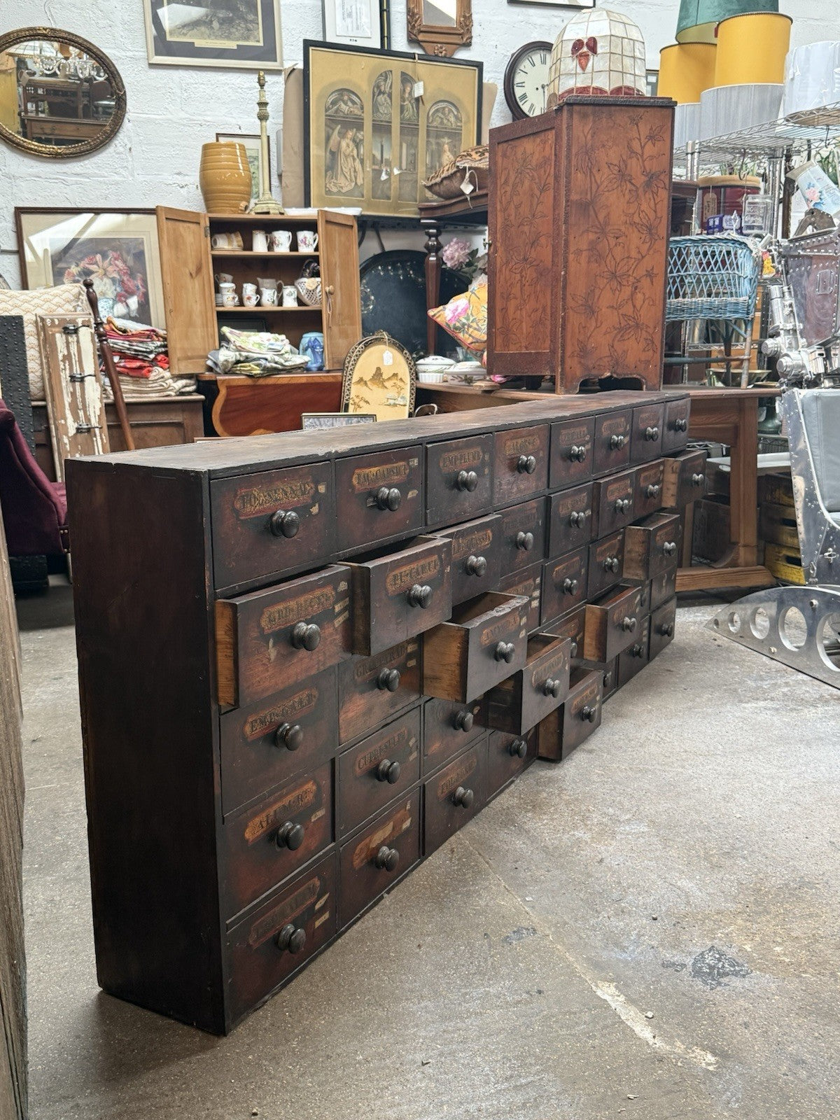 Victorian Apothecary Cabinet Antique Chemist Medicine Drawers Cupboard