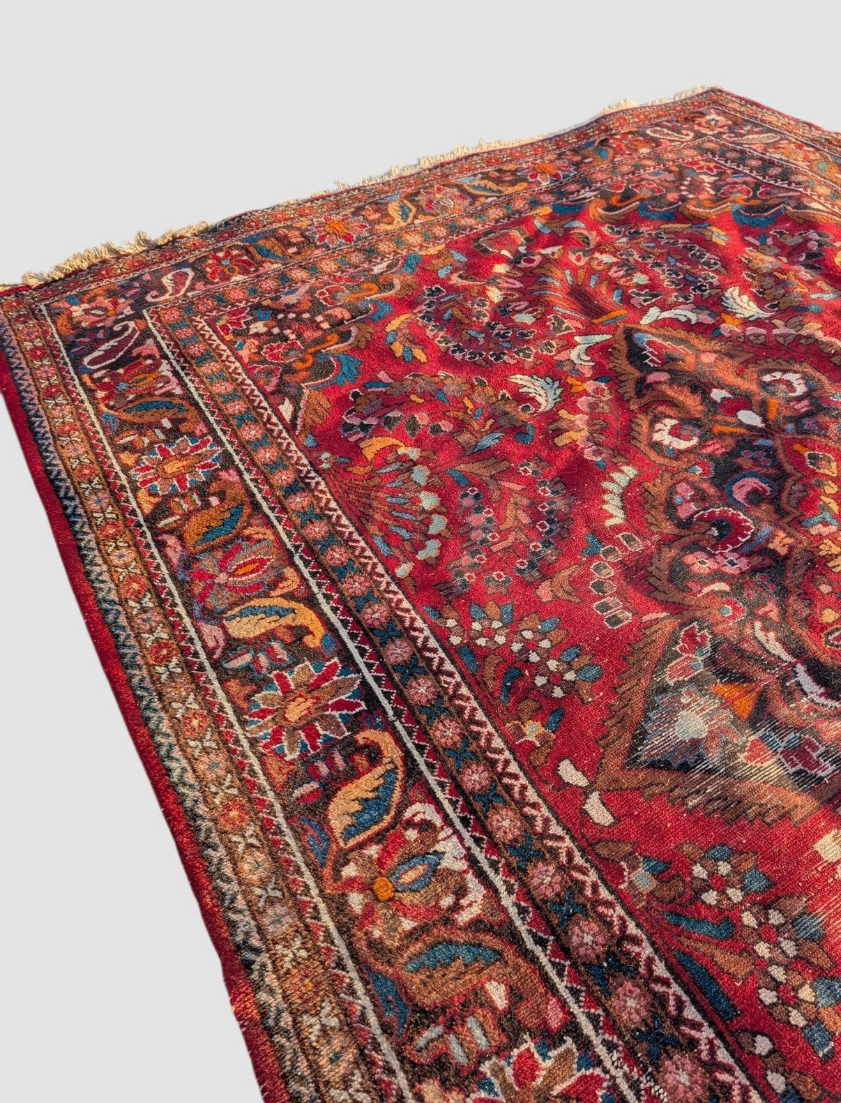 Vintage Rug Hand Knotted Traditional Oriental Carpet