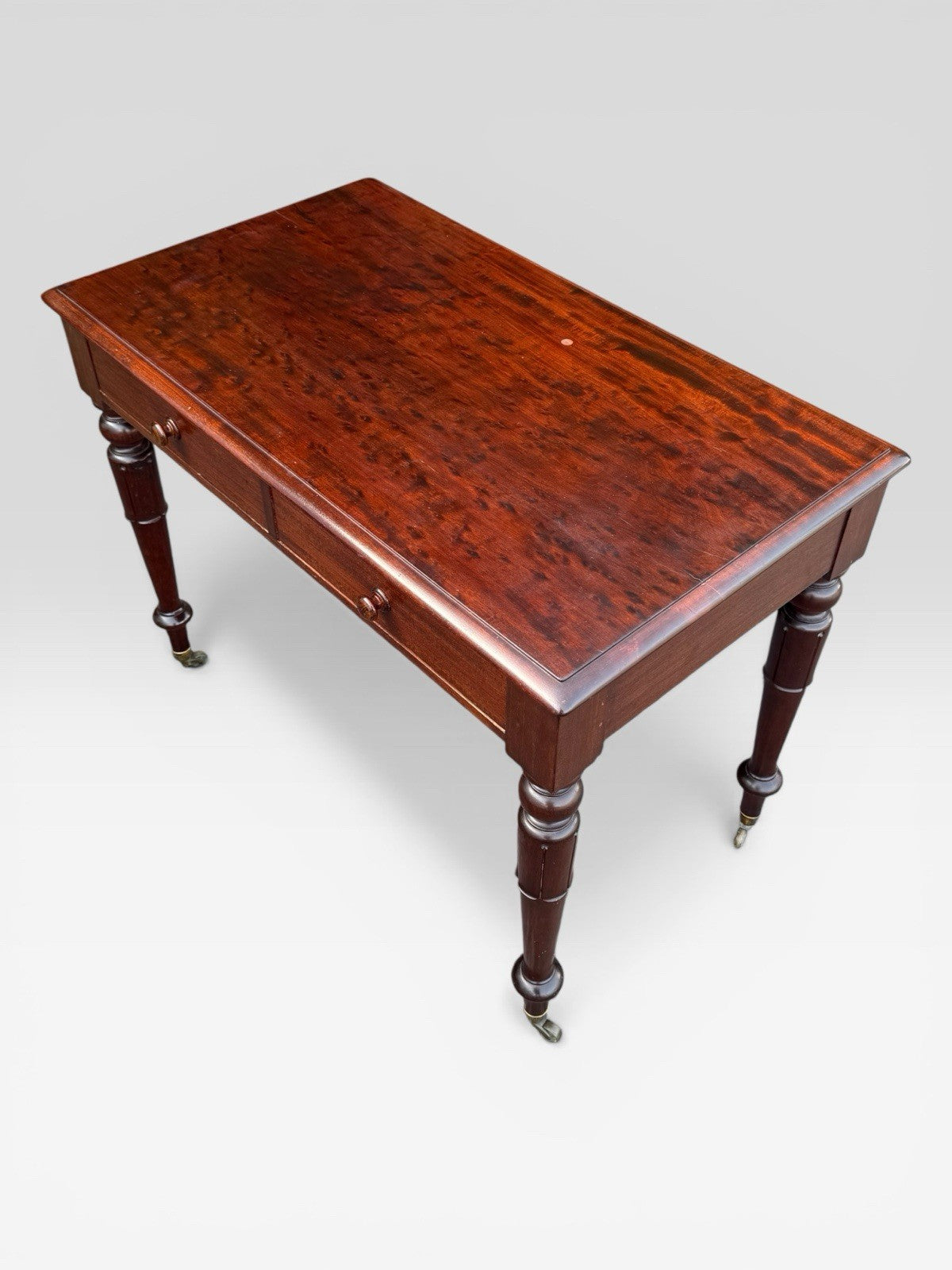 Antique Mahogany Side Table by J A Mein Edinburgh Cabinet Maker Victorian