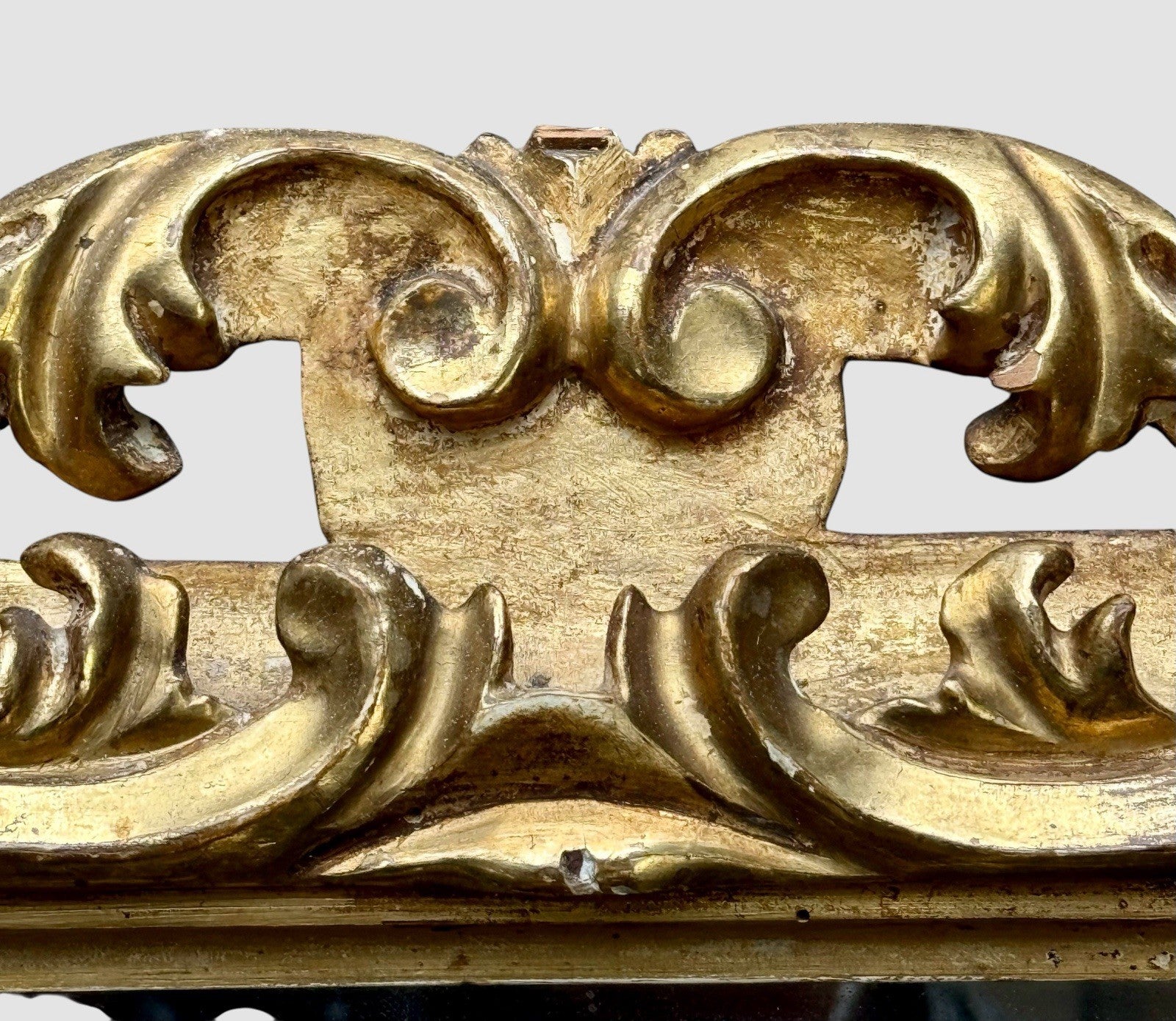 Antique Pair Carved 19th Century Giltwood Florentine Wall Mirrors