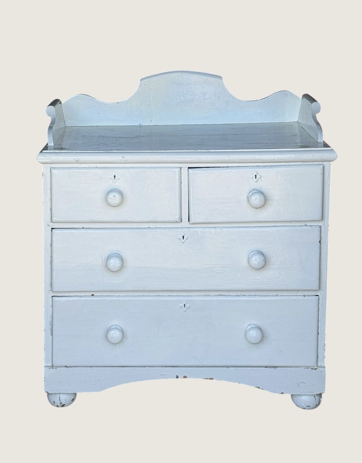 Antique Victorian Pine Painted Chest of Drawers Rustic Storage Furniture Vintage