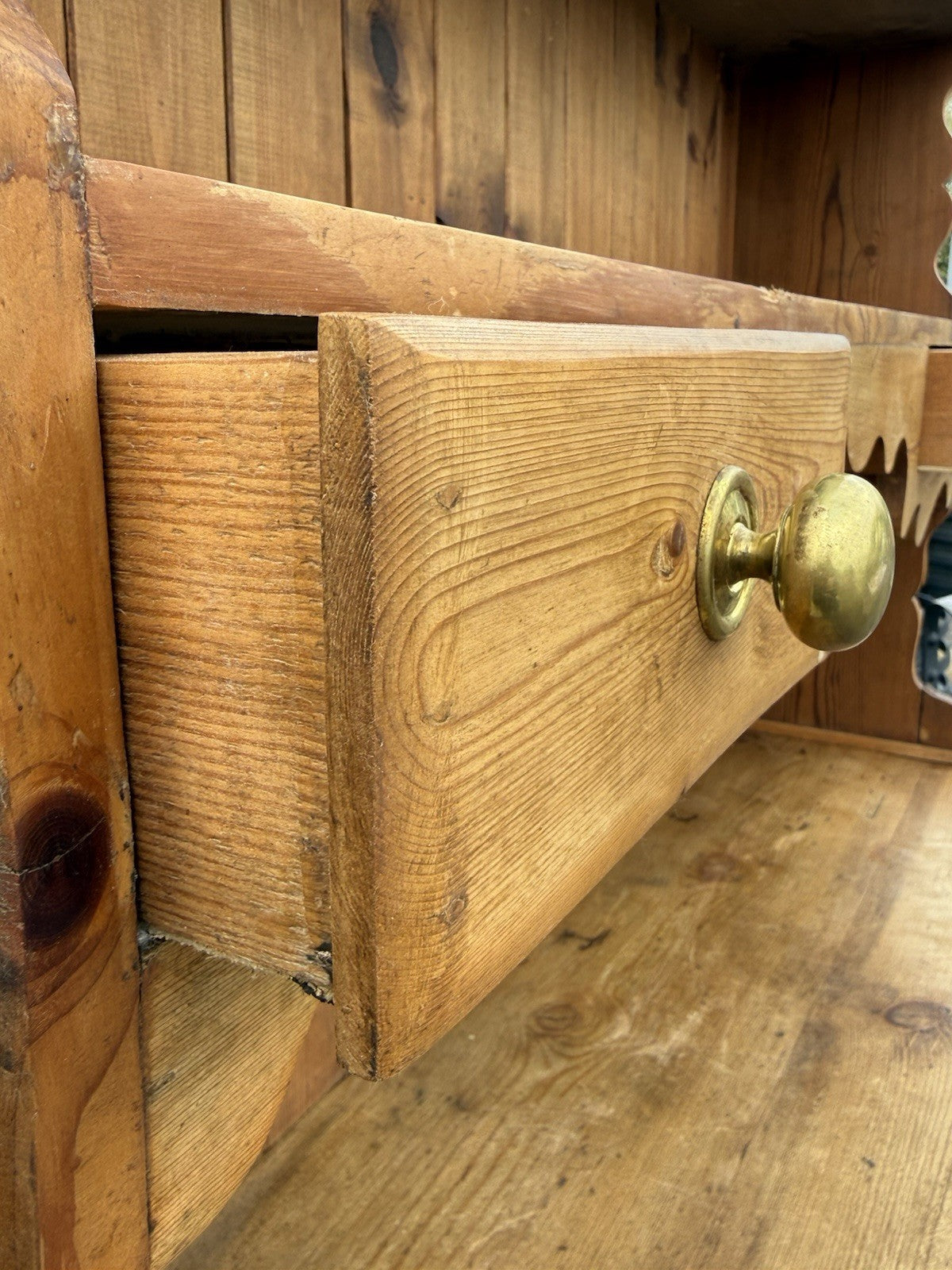 Antique Victorian Pine Dresser Original Rustic Kitchen Unit 19th Century UK
