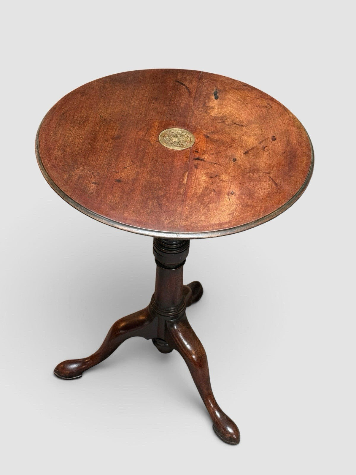 Antique Georgian Style Mahogany Tripod Side Table Wine Table