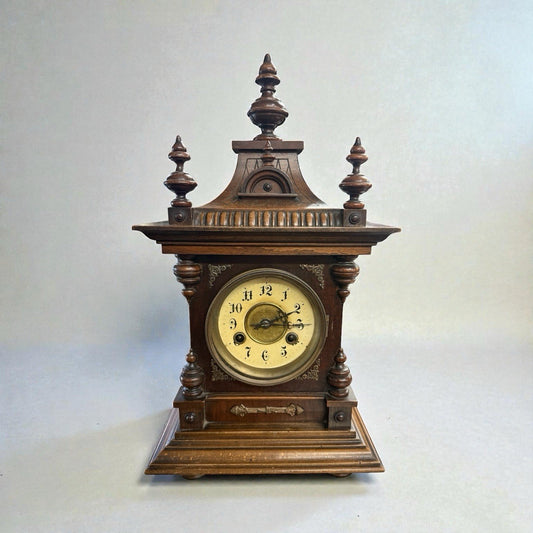 Antique Junghans Mantel Clock German Vintage Wooden Clock Collectible