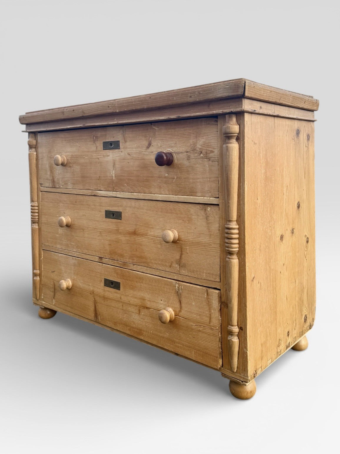 Victorian Pine Chest of Drawers Antique 19th Century Bedroom Storage
