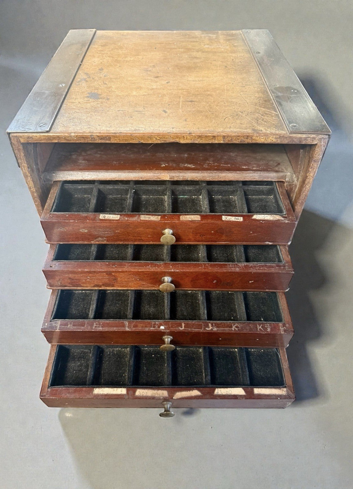 Vintage Collectors Cabinet Chest Small Drawers Display Storage
