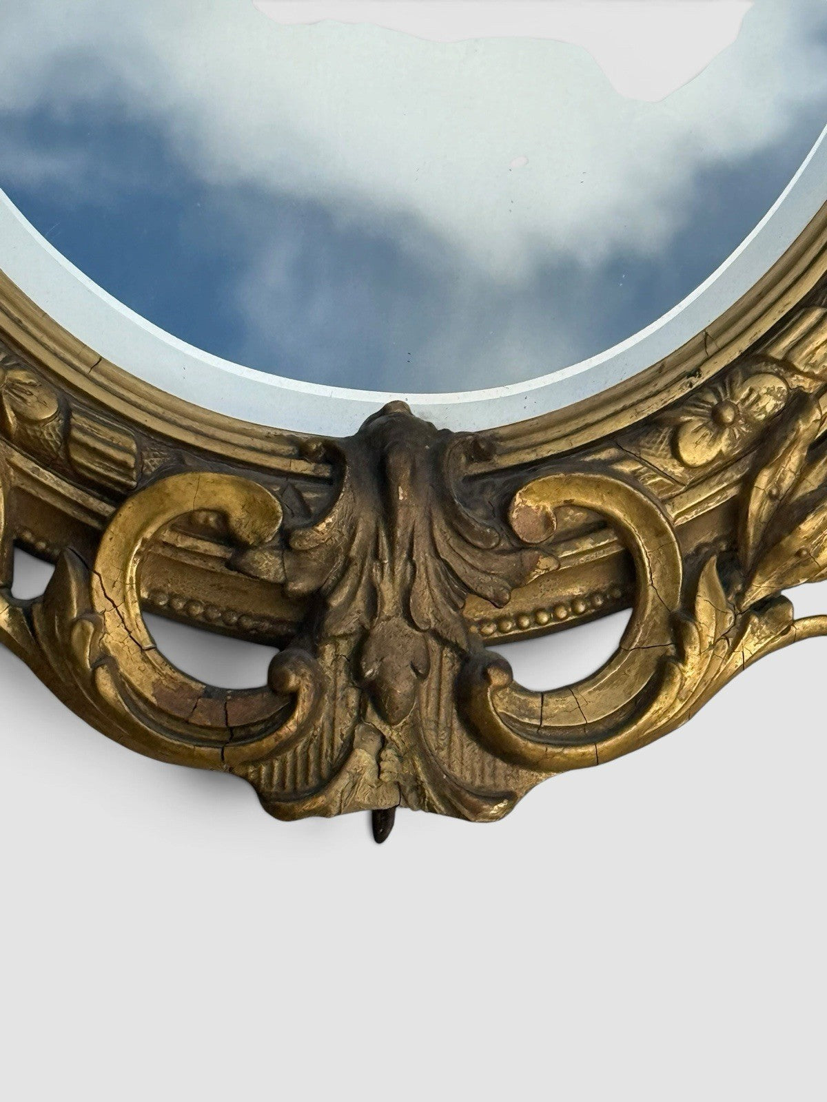 Antique Victorian Gilt Gesso Mirror 19th Century Ornate Decorative Circa 1880