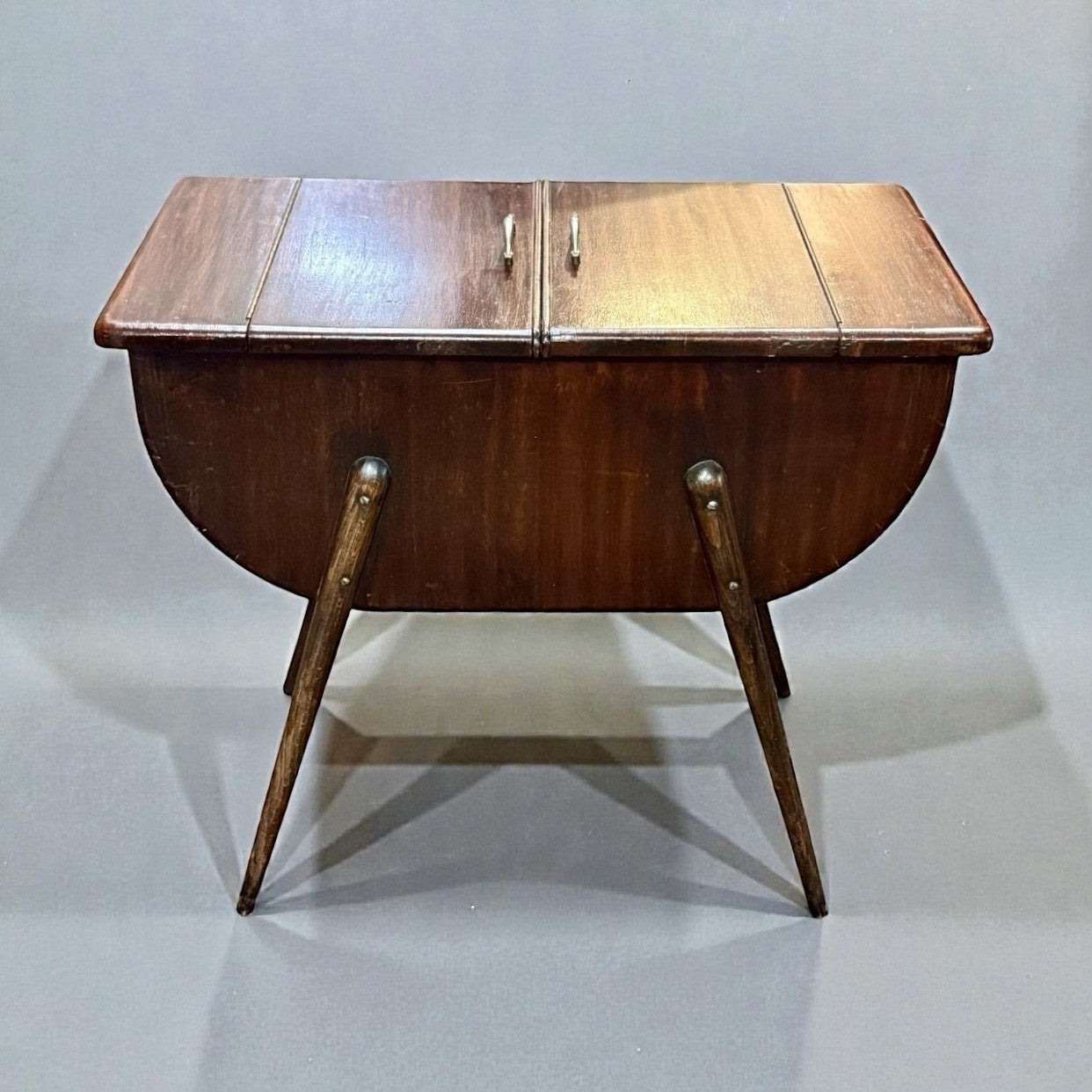 Vintage Wooden Sewing Box with Lift Out Trays Storage Craft Collectible