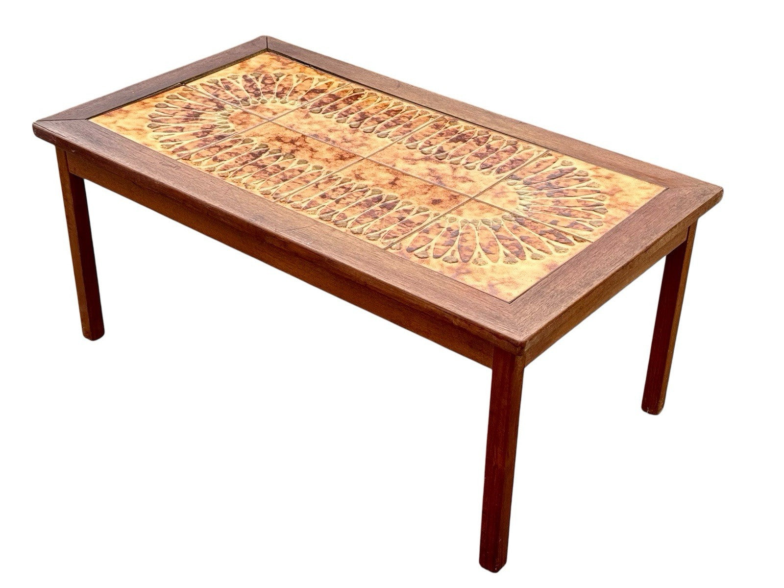 Mid Century 1960's Danish Vintage Retro Tile Top Coffee Table