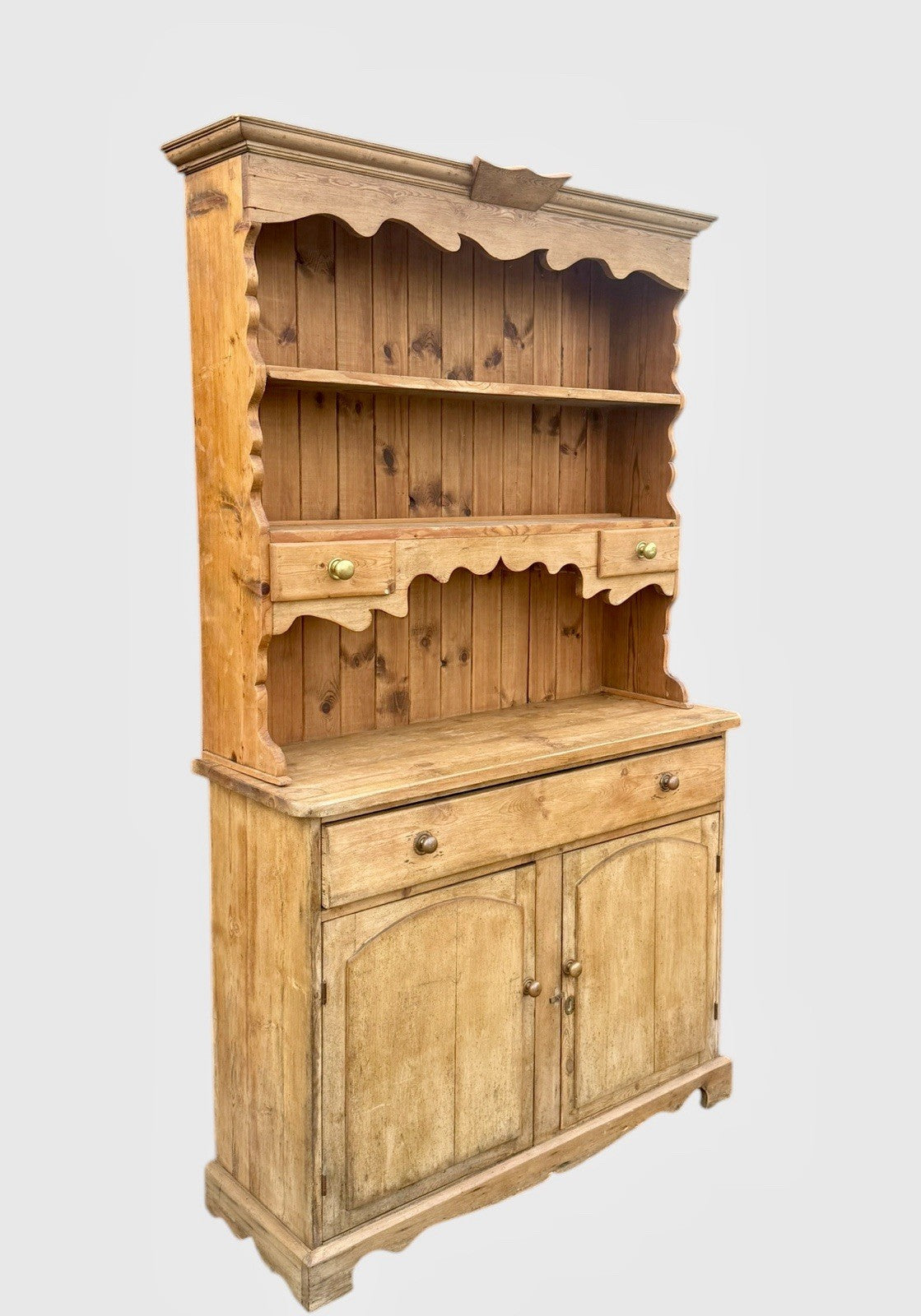 Antique Victorian Pine Dresser Original Rustic Kitchen Unit 19th Century UK