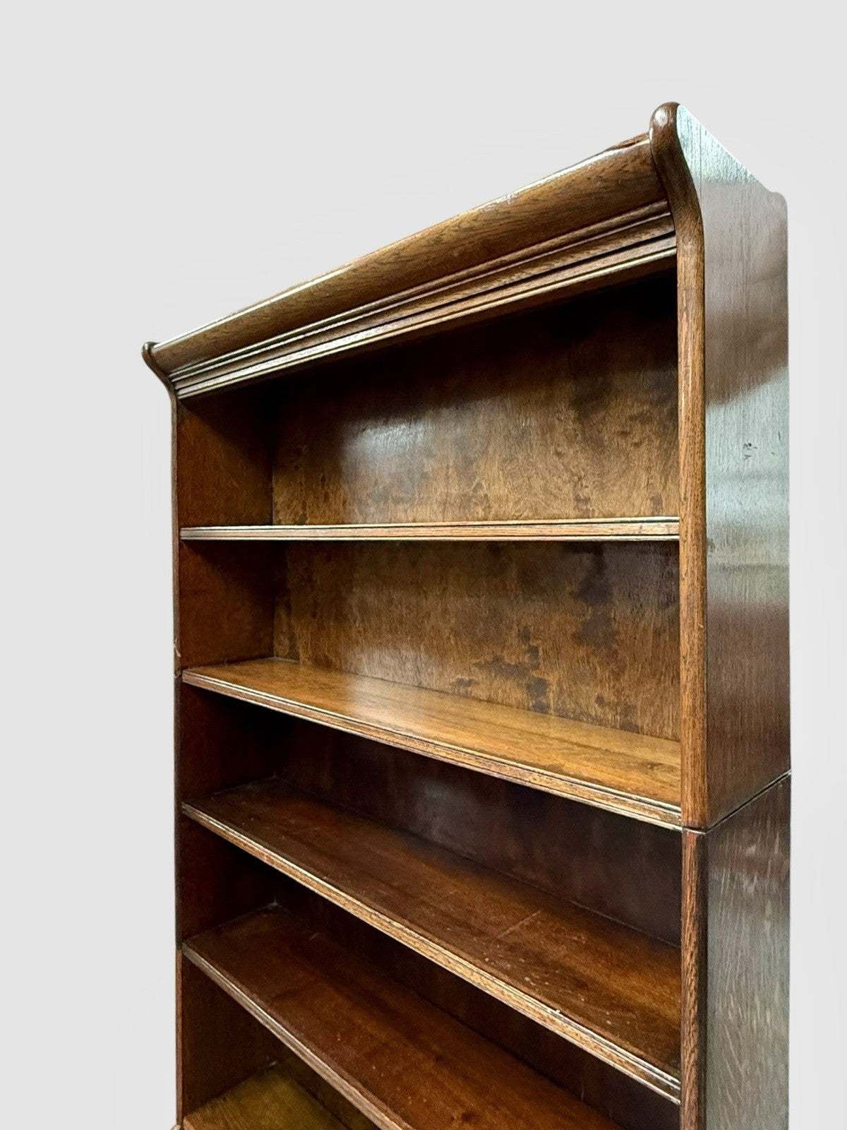 Antique Mahogany Waterfall Stacking Bookcase Graduated Sections Display Cabinet