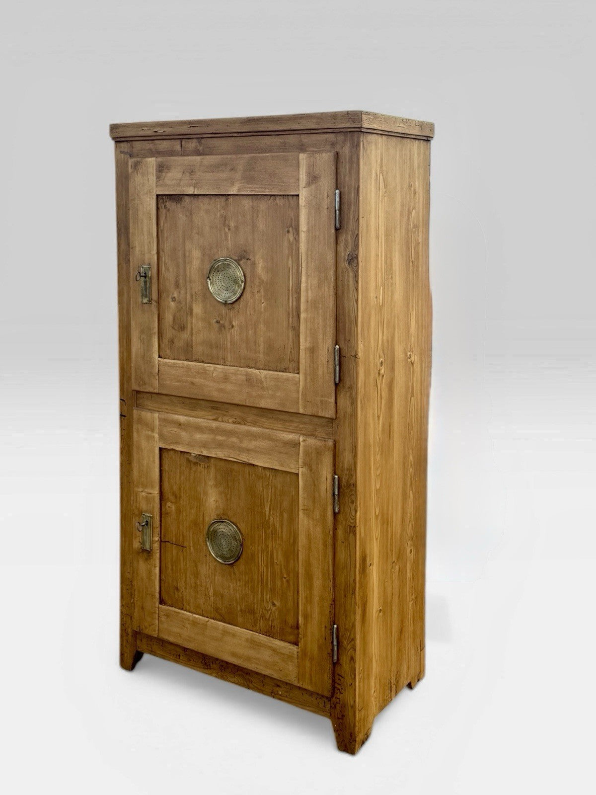 Antique Pine Larder Cupboard Kitchen Pantry Cabinet Rustic Storage 