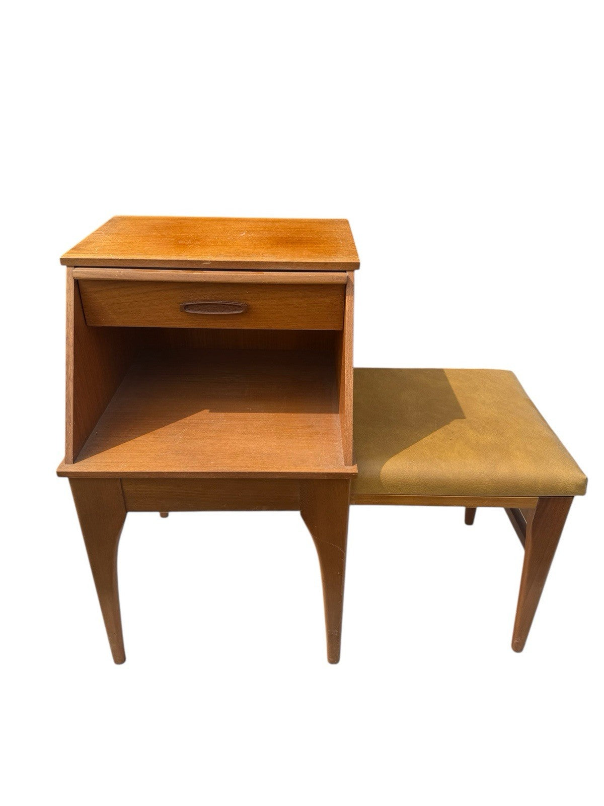 Vintage Mid Century Telephone Table Seat