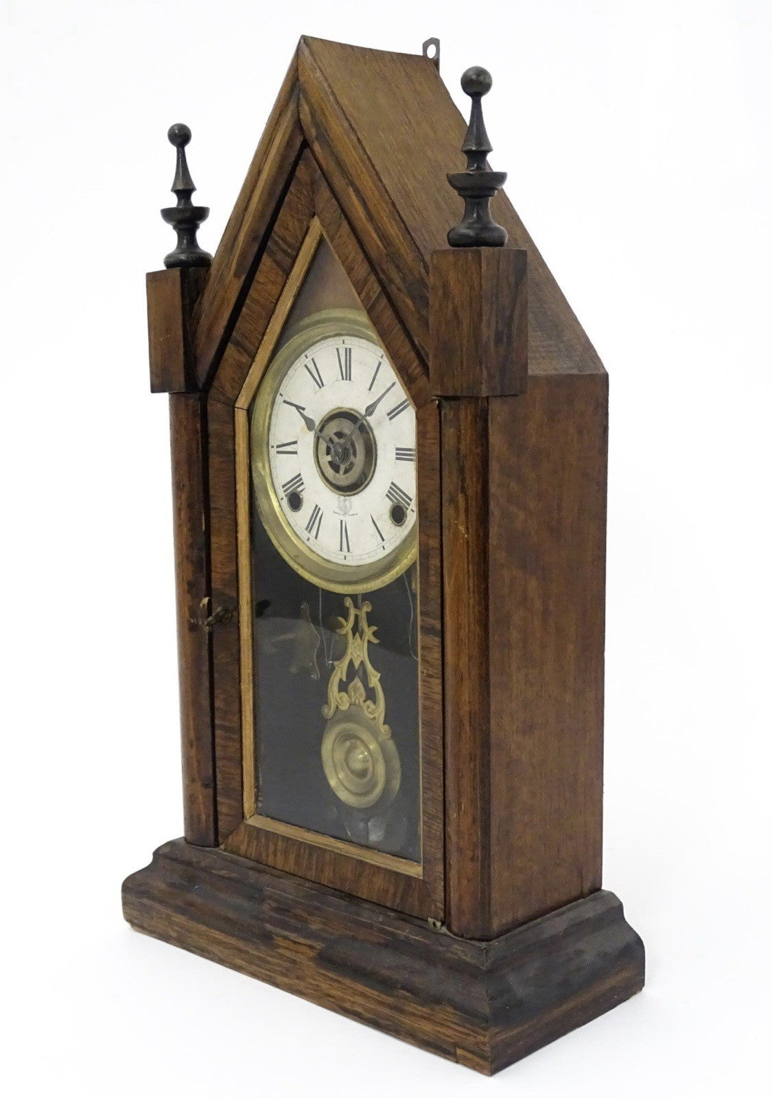 Portuguese Batalha Mantle Clock By Carvalho E Irmao 8 Day Movement
