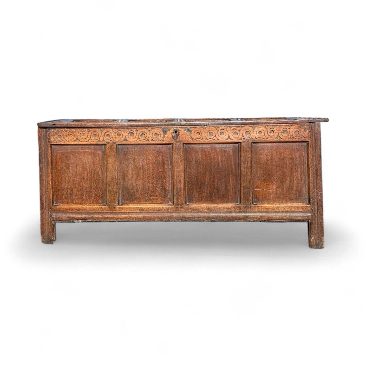 Antique 18th Century Fine Quality Coffer / Blanket Box In Oak 