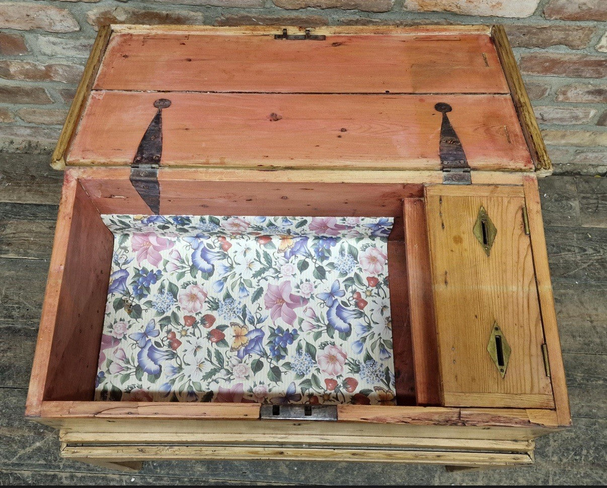 Victorian Stripped Pine Honesty Box 