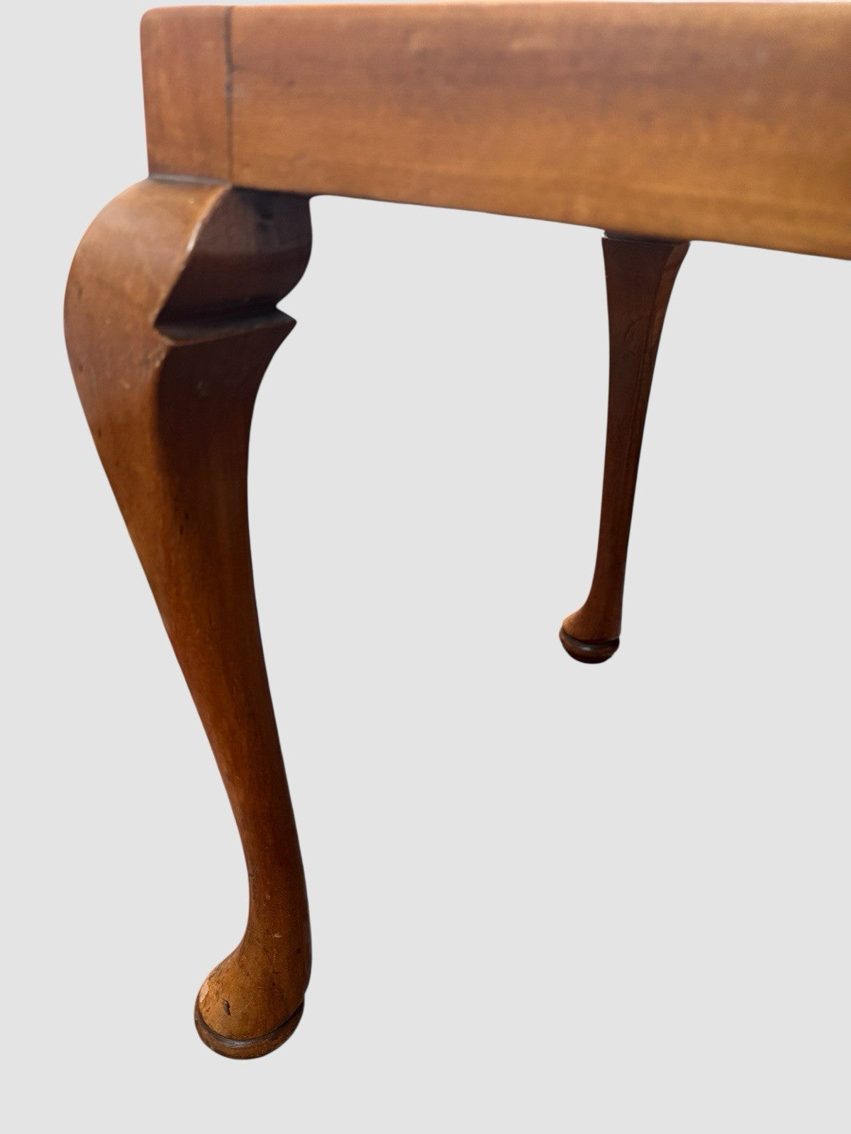 Antique Walnut Framed Cane Stool Footstool Seat
