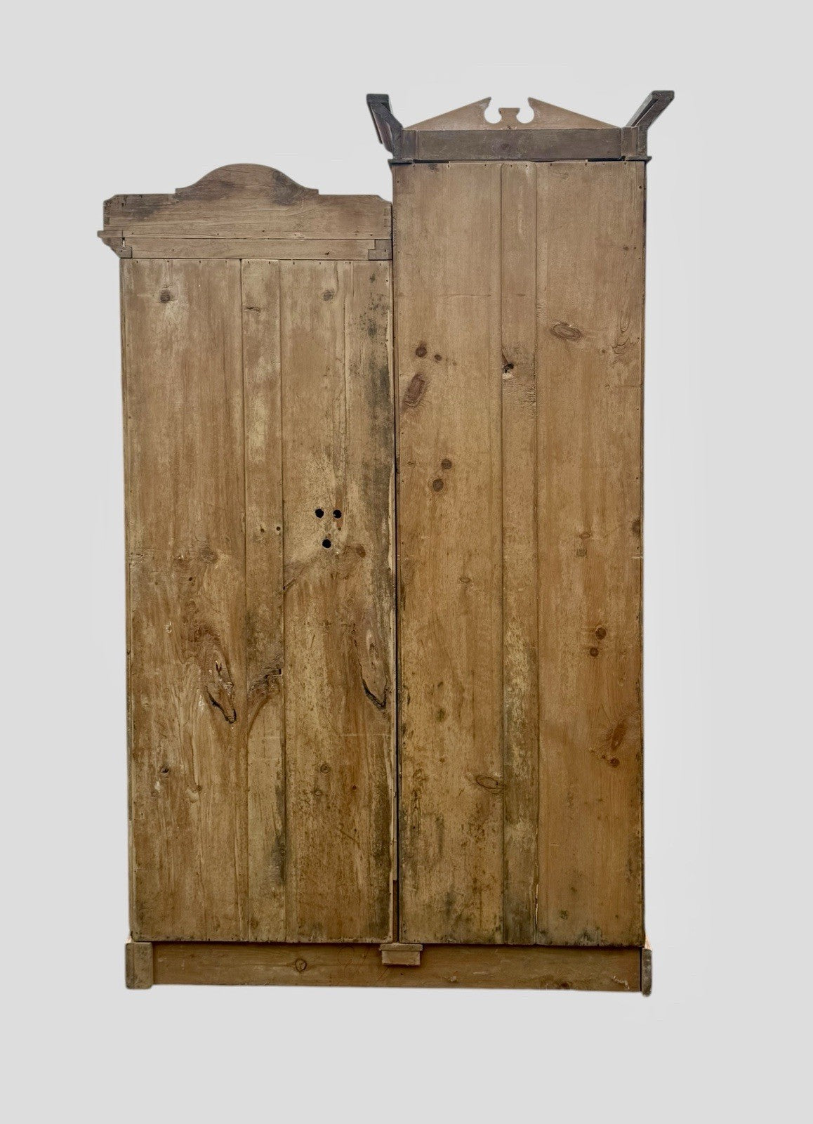 Antique Victorian Pine Wardrobe Rustic Country Armoire Storage Cabinet